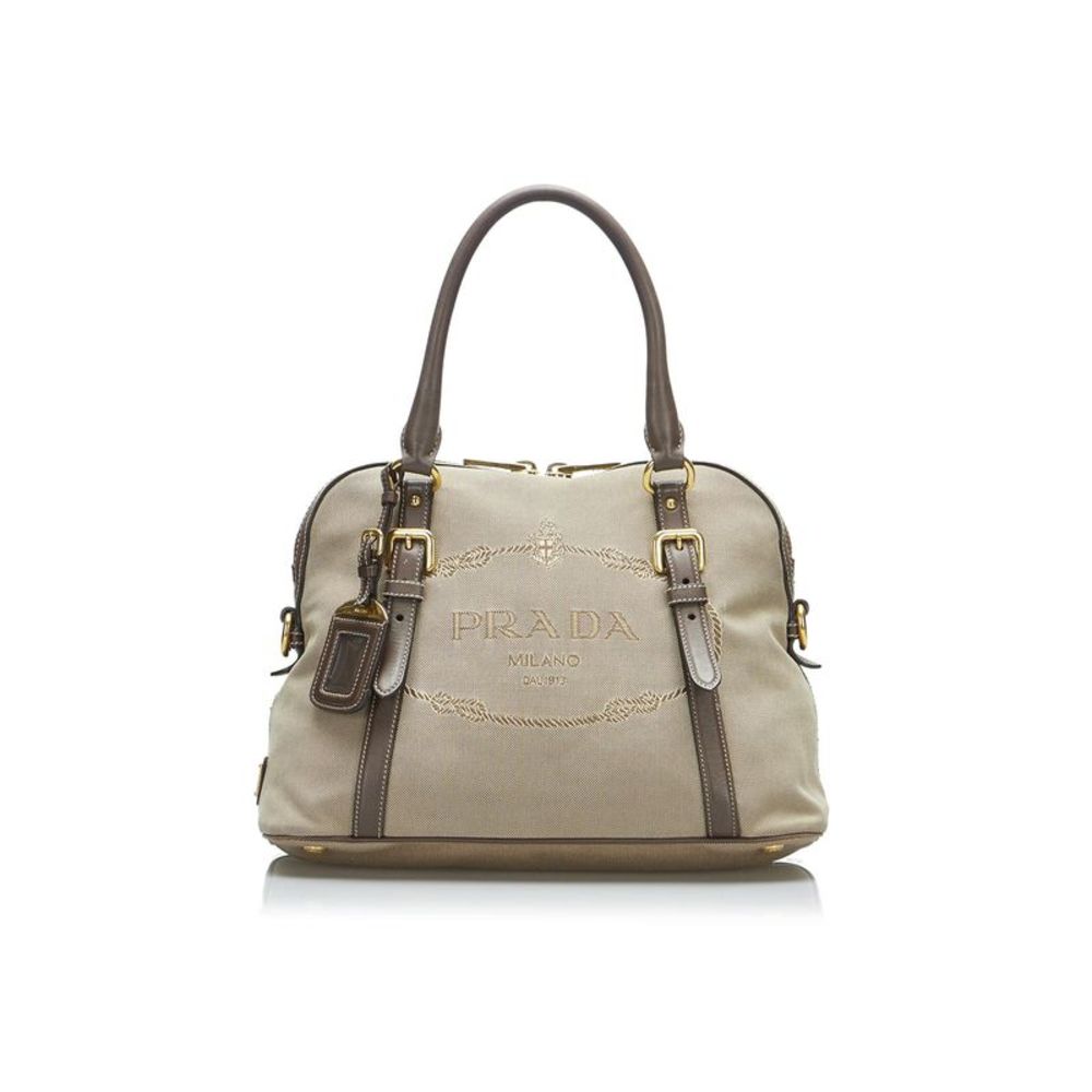 Pre Loved Prada Canapa Logo Satchel - Picture 1 of 8